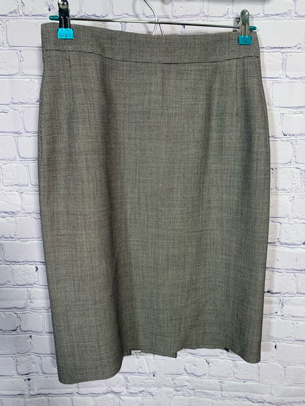 Max Mara Womens VTG Wool Pencil Skirt Gray 2 Preppy Business Casual Old Money